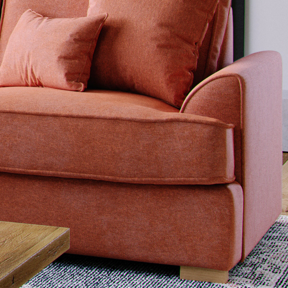 Alba City 4 Seater Ruby Fabric Sofa Image 4