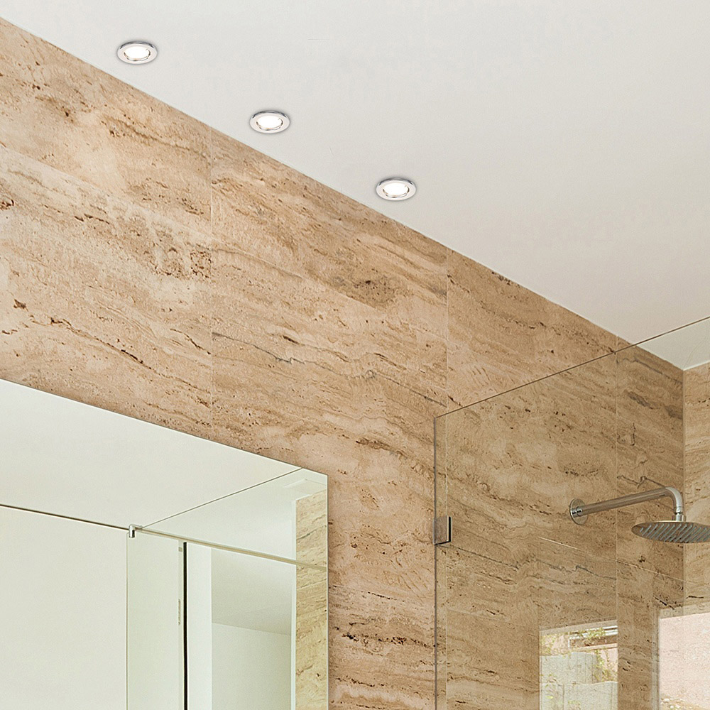 ValueLights Chrome Warm White LED Ceiling Downlight 6 Pack Image 2