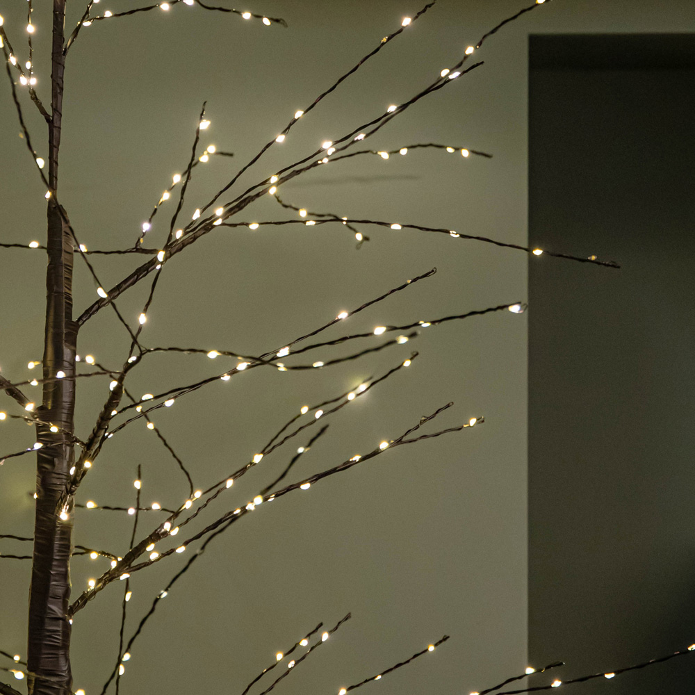 Samuel Alexander Black Micro Dot Warm White LED Pre-Lit Artificial Christmas Tree 4ft Image 4