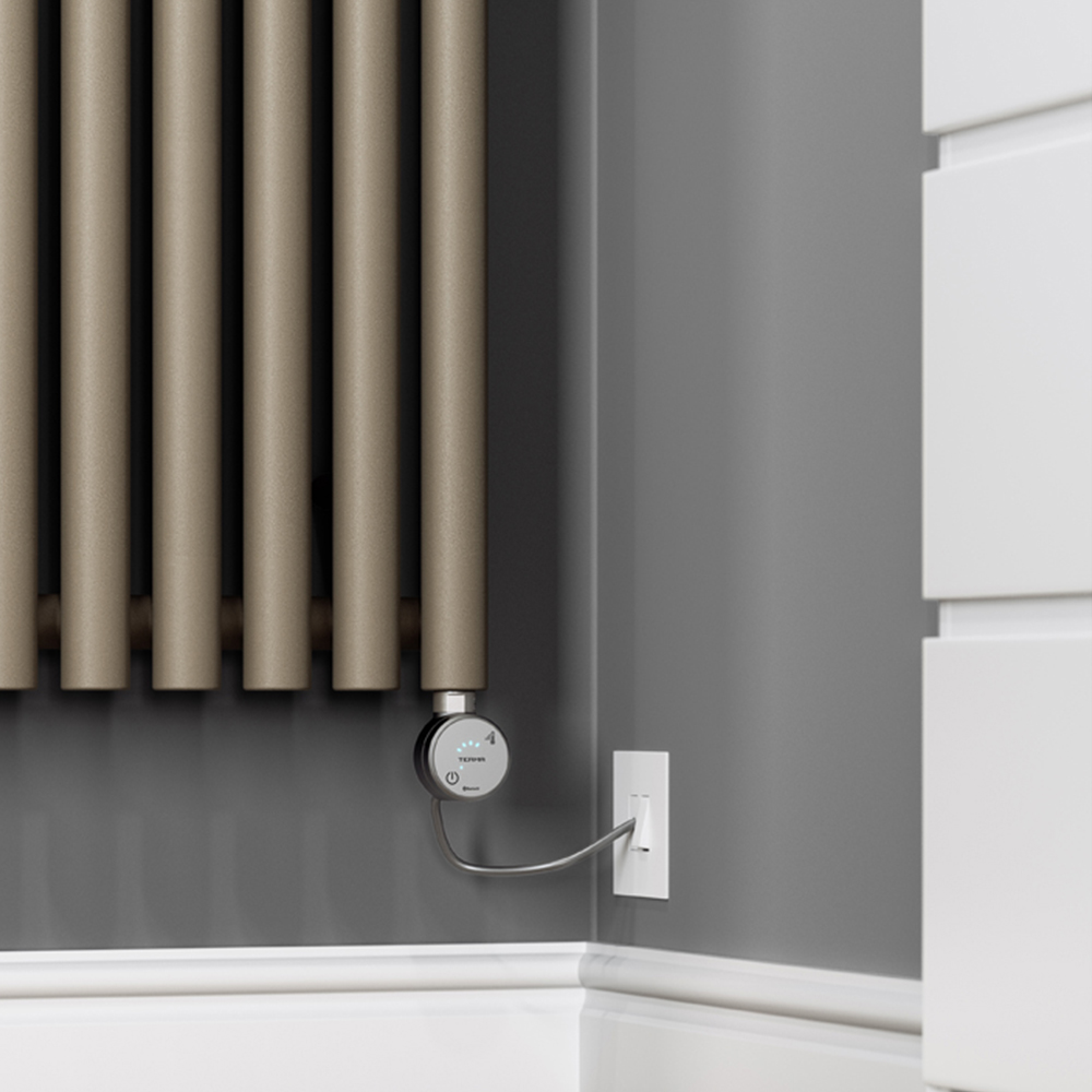 Terma Rolo Room Quartz Mocha Electric Radiator Bluetooth 1000W 1800 x 480mm Image 6