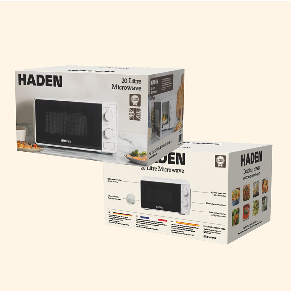 Haden 214188 White 20L Manual Microwave 800W Image 7