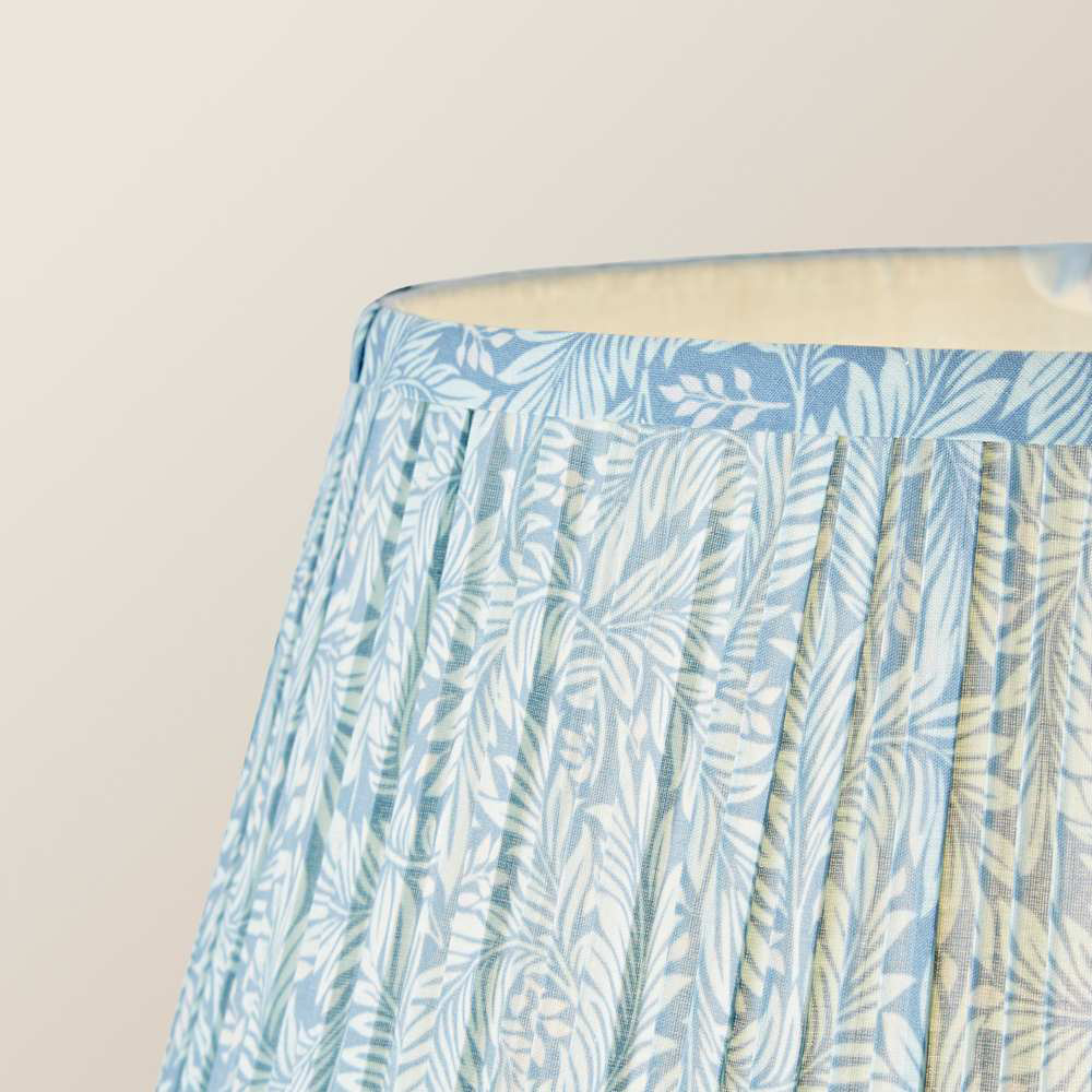 ValueLights Leaf Pleated Shade Pastel Blue Bobbin LED Floor Lamp with Bulb Image 5