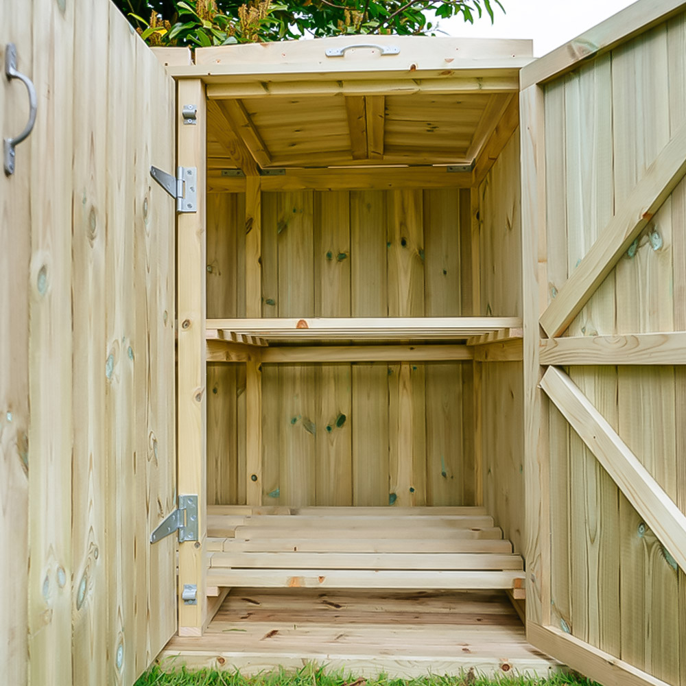 The Garden Village Shireburn 6 Recycle Box Storage Shed Image 4