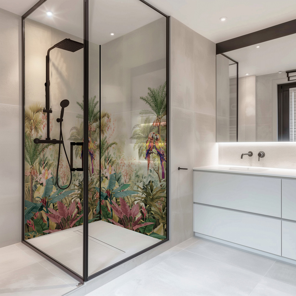 Splashbax Premium Artisan Tropical Oasis Acrylic Bathroom Wall Panel 2400 x 900mm Image 6
