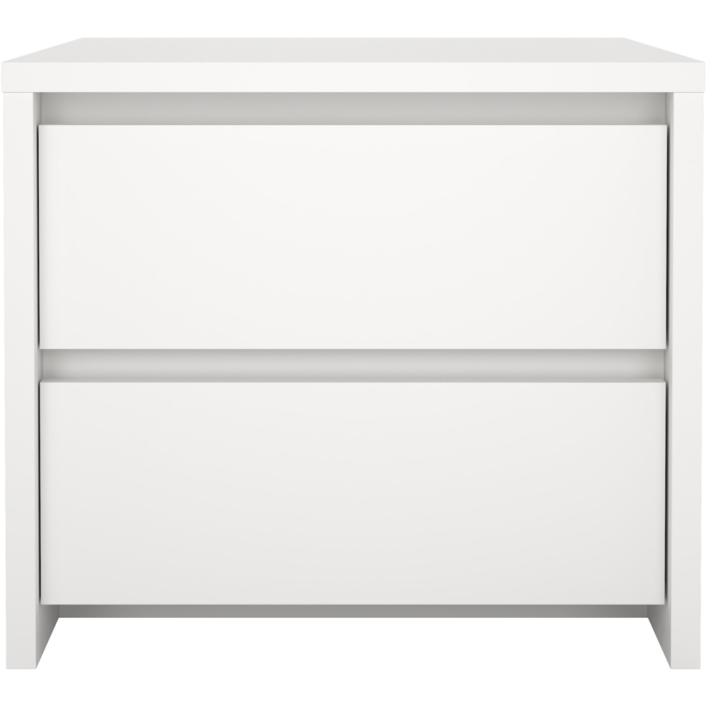 Florence Next 2 Drawer White Nightstand Image 2