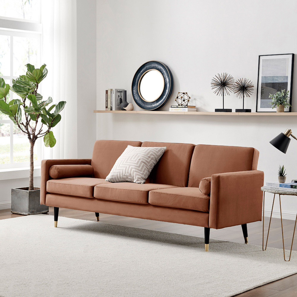 Furniturebox Hector Double Sleeper Cinnamon Sofa Bed Image 6