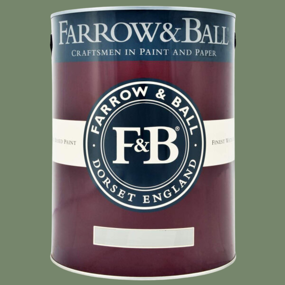 Farrow & Ball Interior Wood and Metal 34 Calke Green Flat Eggshell Paint 5L Image 2