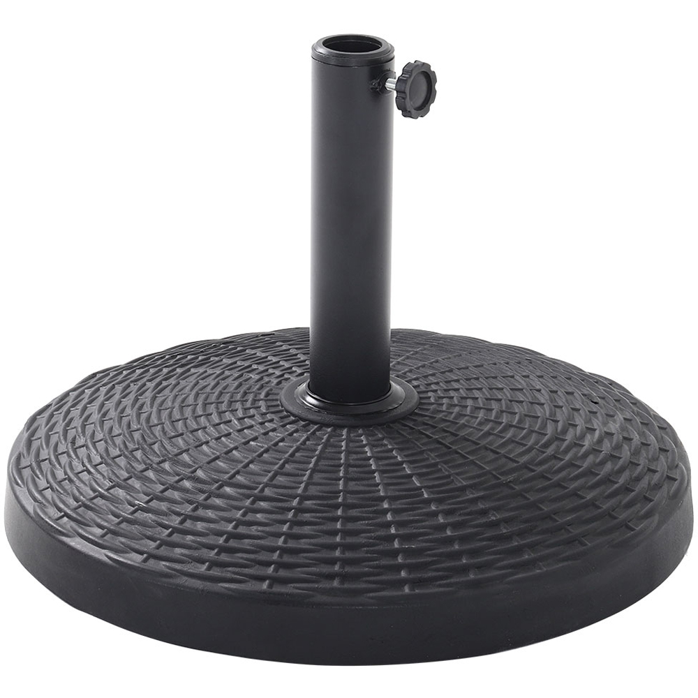 Living and Home Dark Grey Solar LED Crank and Tilt Parasol with Resin Woven Base 3m Image 5