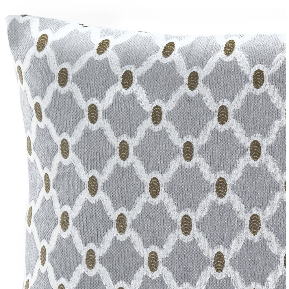 Alan Symonds Berkeley Silver Chenille Geometric Cushion with Polyester Filled Pad 45 x 45cm 4 Pack Image 3