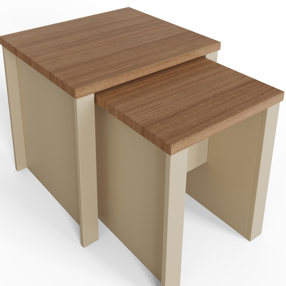 GFW Lancaster Cream Nest of Tables Set of 2 Image 5