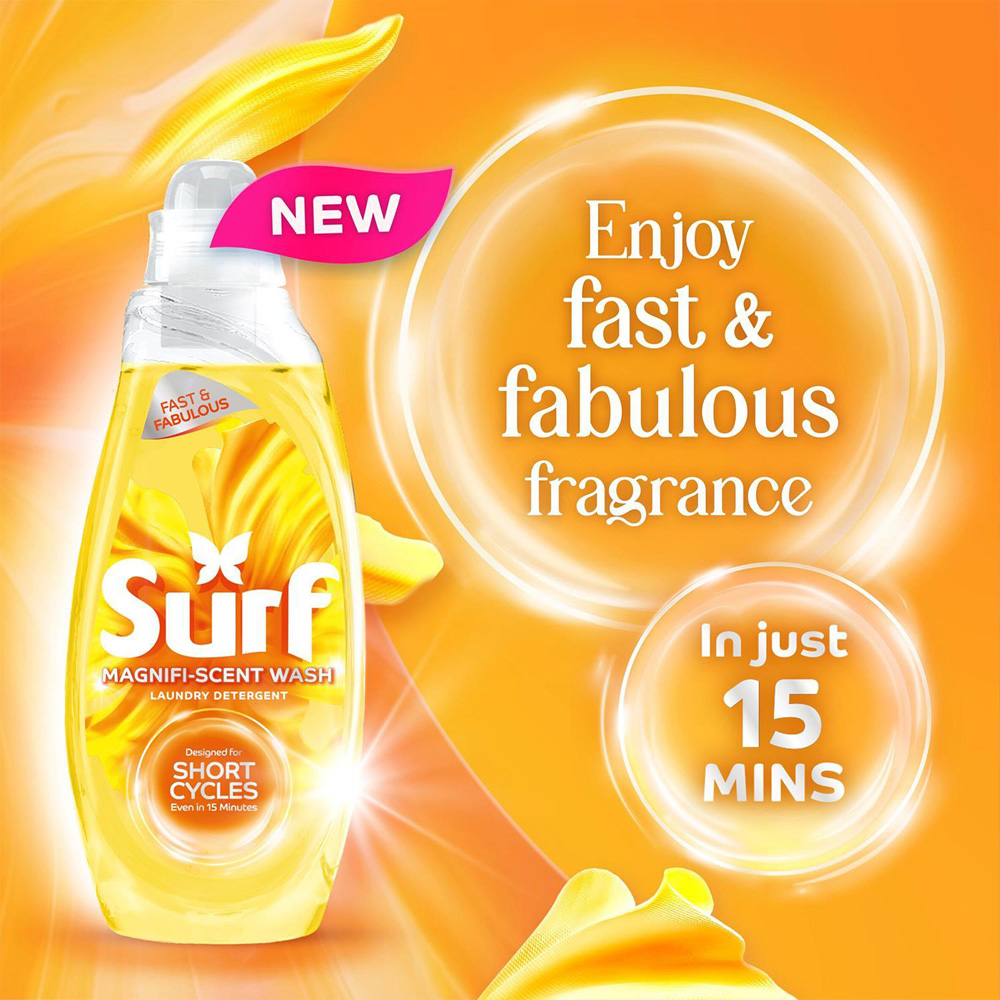 Surf Magnifi-Scent Wash Sunshine Blossom Liquid Laundry Detergent 40 Washes 1.08L 8 Pack Image 5