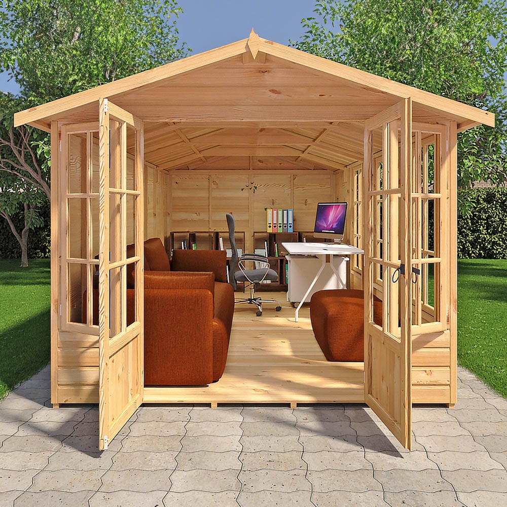 Shire Delmora 8 x 16ft Double Door Traditional Summerhouse Image 6