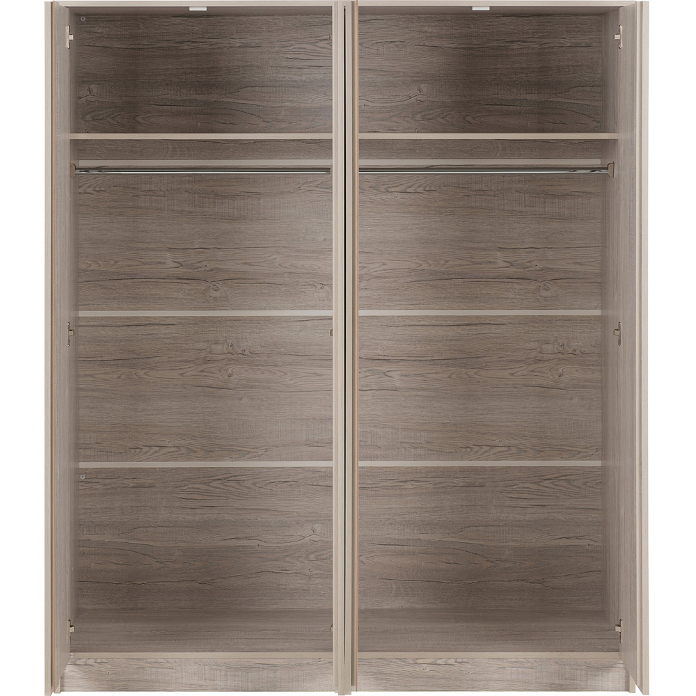 Seconique Malvern 4 Door Wardrobe Urban Snow Bedroom Furniture Set Image 4