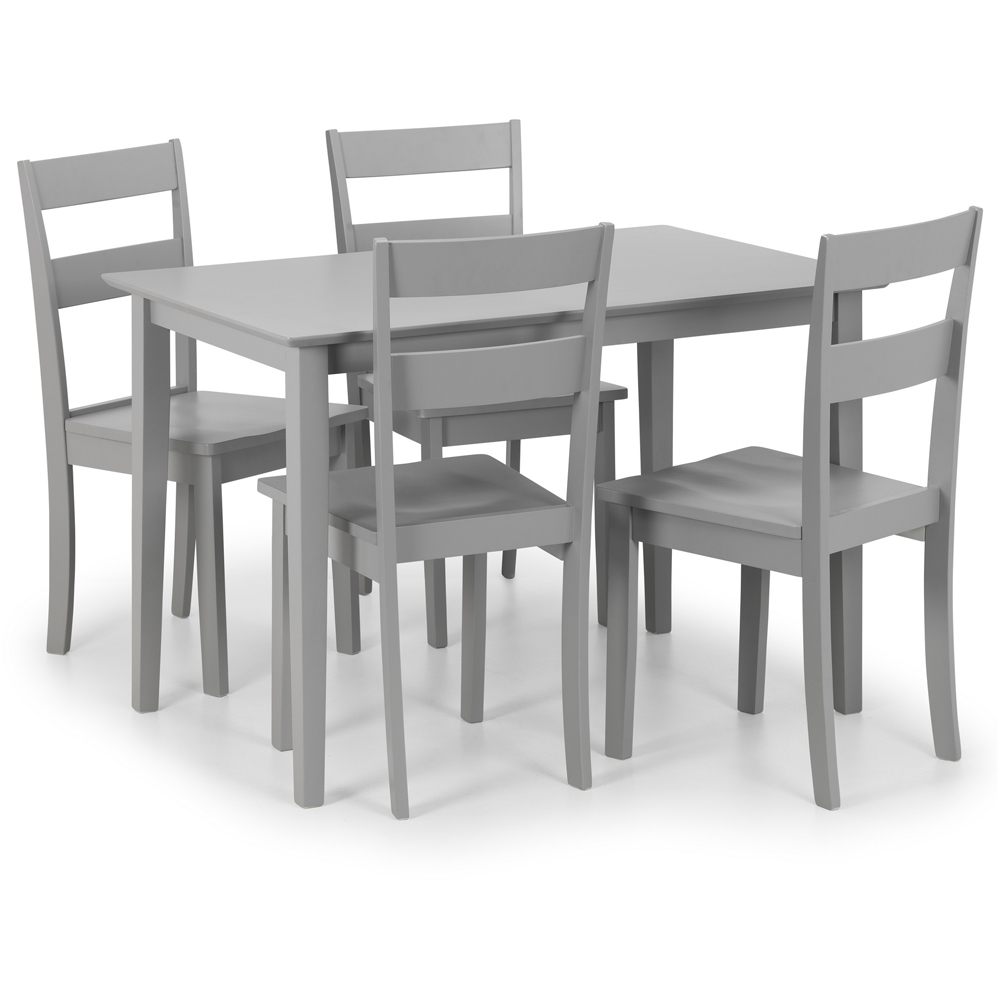 Julian Bowen Kobe 4 Seater Dining Set Grey Image 2