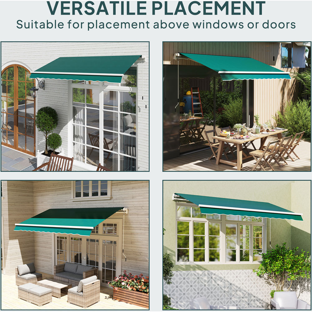Outsunny Green Awning Replacement Canopy 3 x 2.5 m Image 6