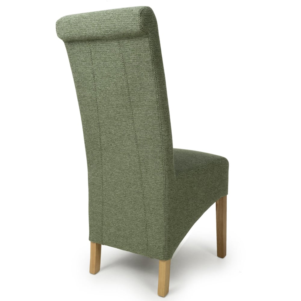 Shankar Krista Set of 2 Green Weave Dining Chair Image 2