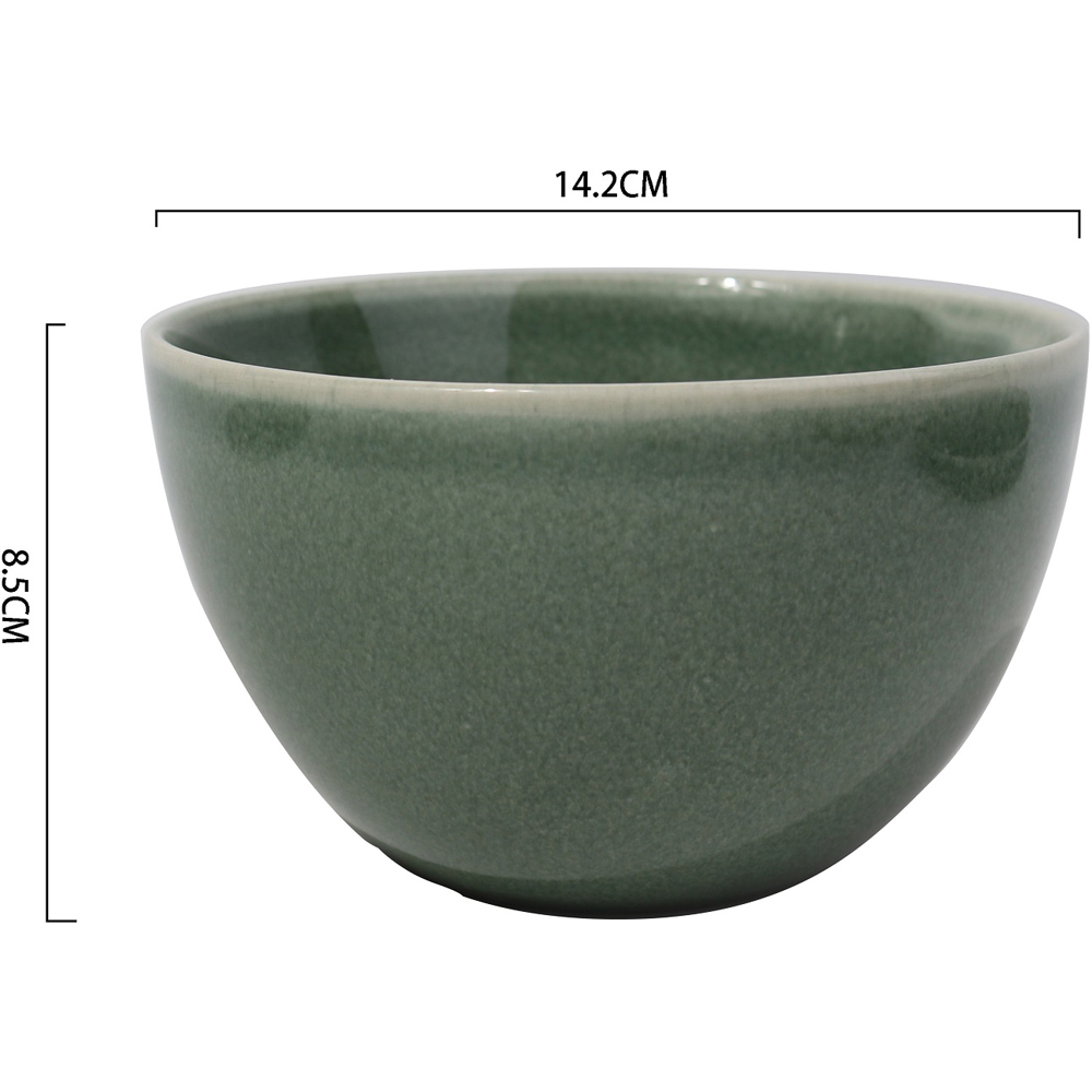 Waterside Reactive Glaze Green Lipped 12 Piece Dinner Set Image 6