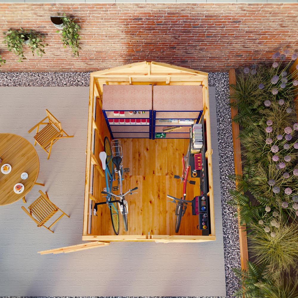 Mercia Woodsman 8 x 6ft Shiplap Glass Apex Shed Image 4