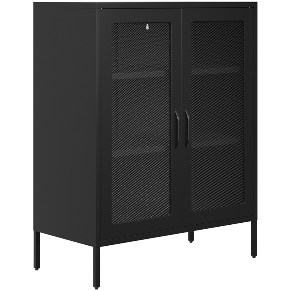 LPD Home Reuben 2 Door Black Mesh Display Cabinet Image 3