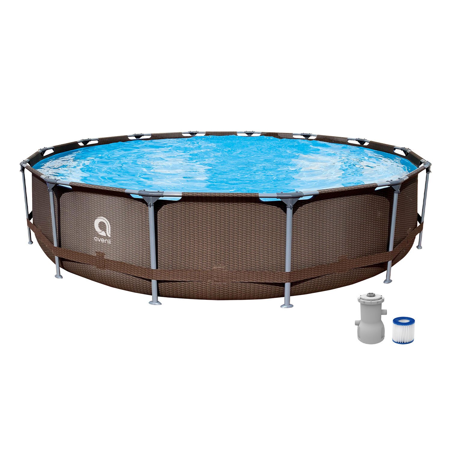 Rattan Pool Set and Filter Pump Image