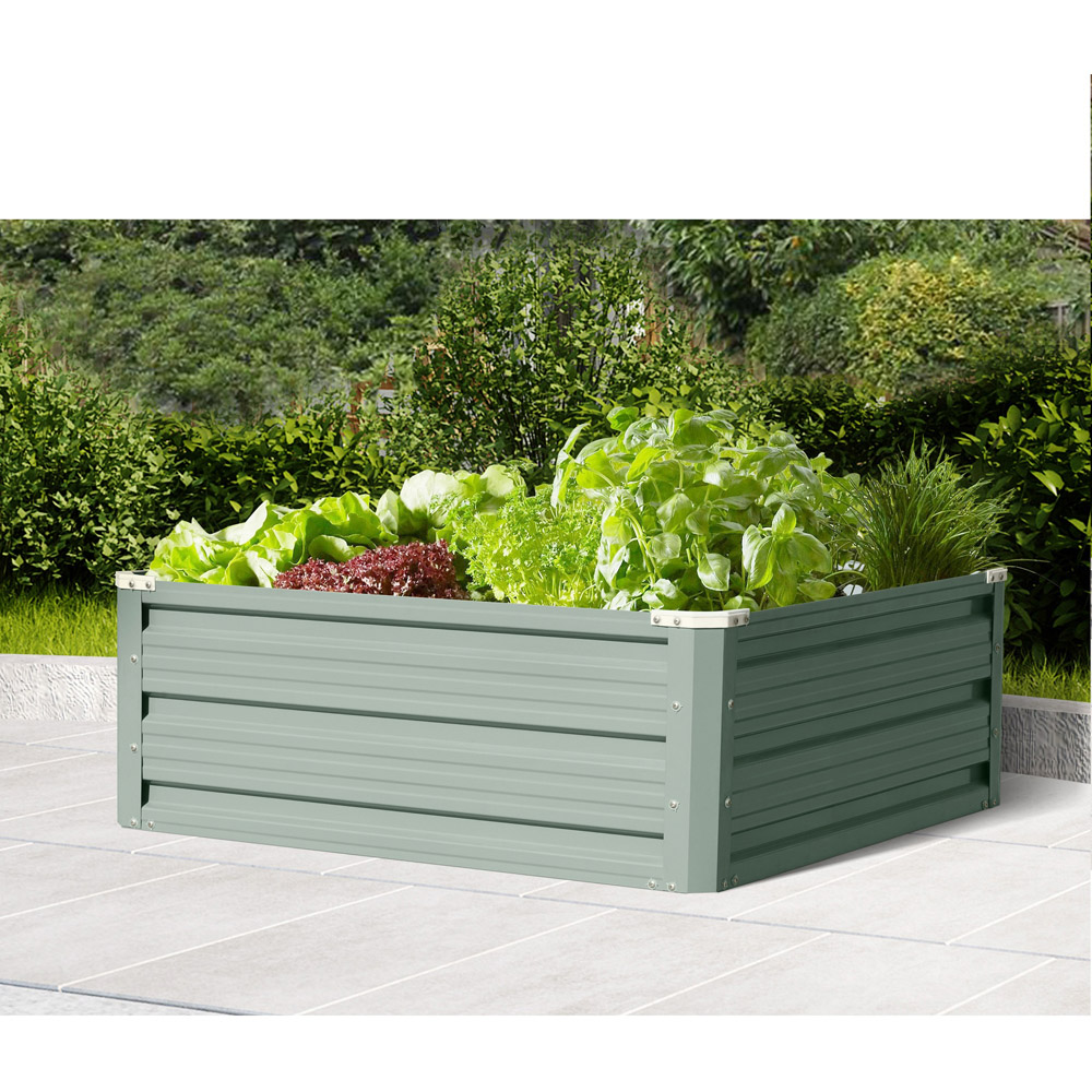 Garden Gear Sage Green Metal Raised Garden Bed 60cm x 60cm Image 2