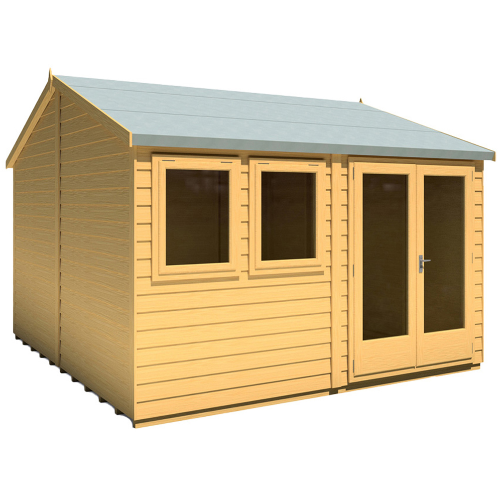 Shire 12 x 12ft Double Door Superlap Apex Garden Studio Image 1