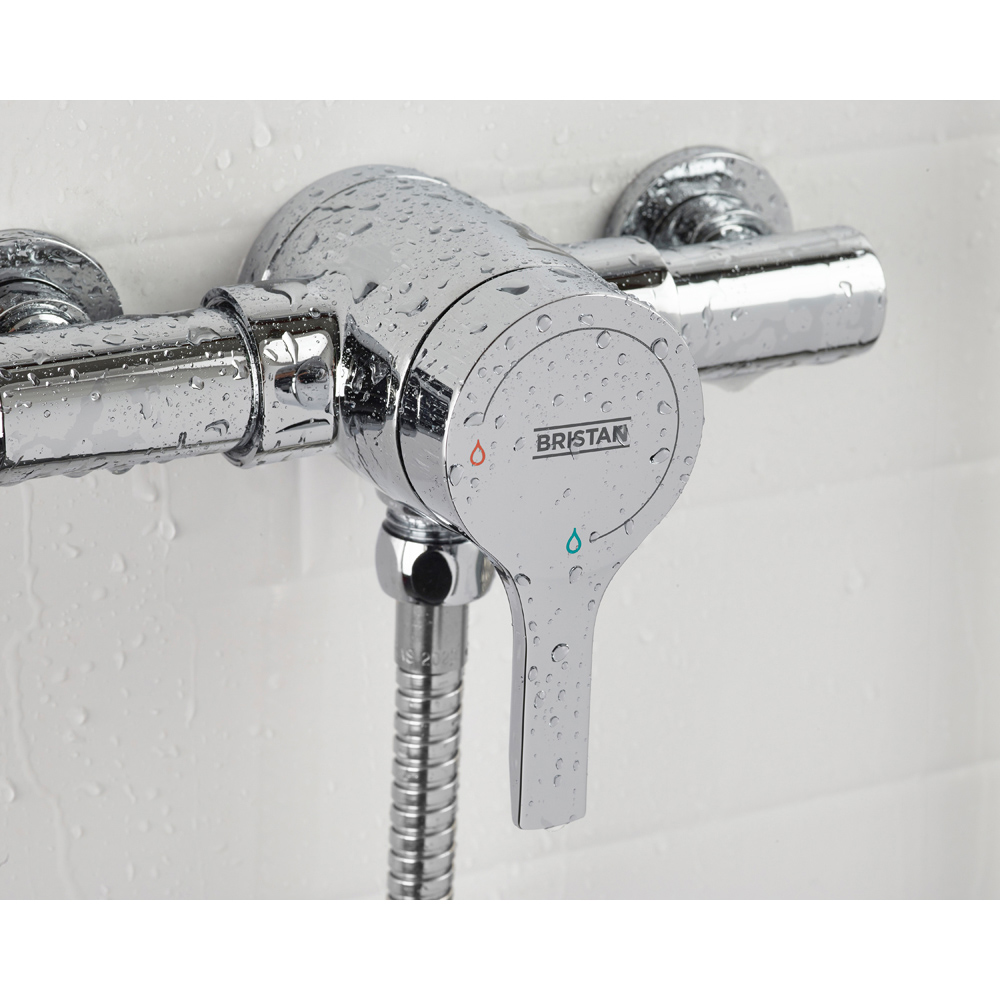 Bristan Onza Chrome Thermostatic Exposed Shower Valve with Single-Function Handset Image 5