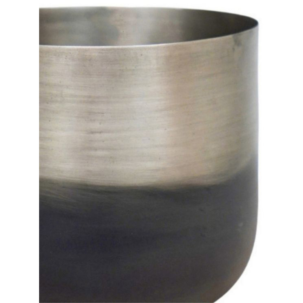 Ivyline Oscar Dual Tone Silver Metal Planter 2 Pack Image 2