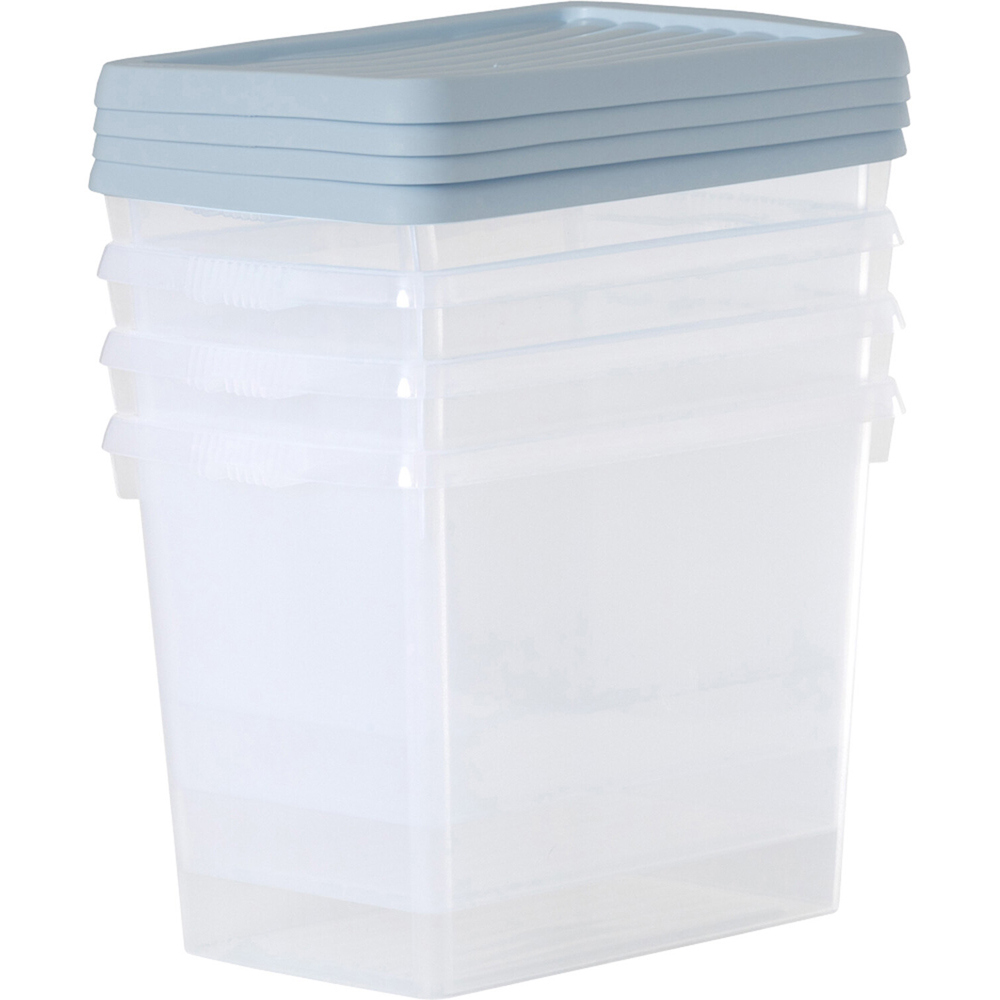 Pack of 4 Wham Storage Boxes Ice Blue Image 3