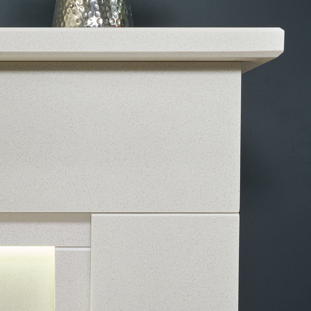 Acantha Arona White Marble Electric Fireplace Suite 54 inch Image 7