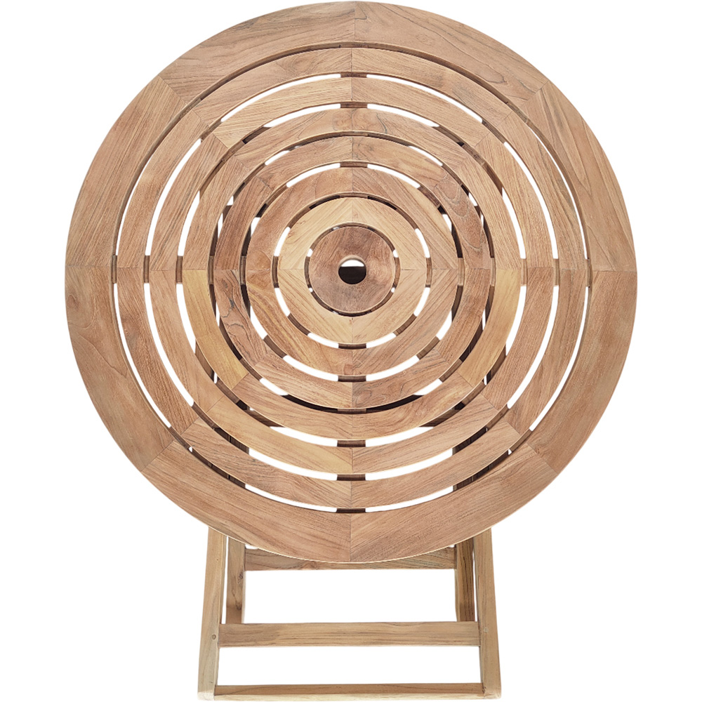 Charles Bentley 4 Seater Teak Wood Round Dining Table Image 4
