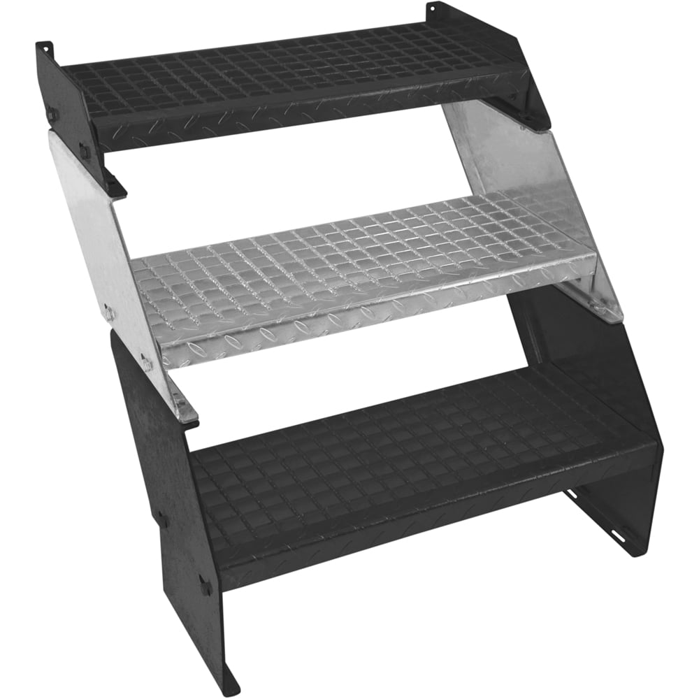 Monstershop Additional Wide Galvanised Steel Steps 600mm Image 3