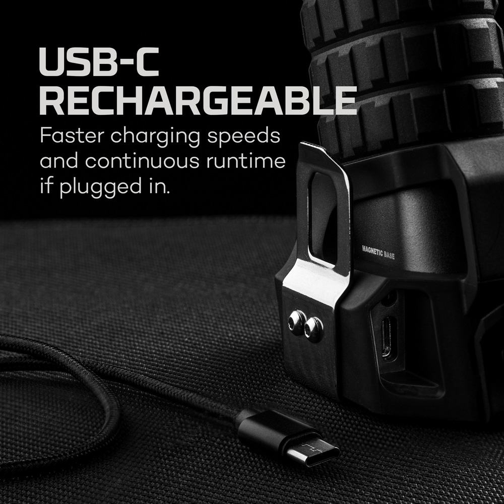 Nebo Luxtreme SL25R Rechargeable COB Floodlight with 1/4 Mile Spotlight and Magnetic Base Image 3