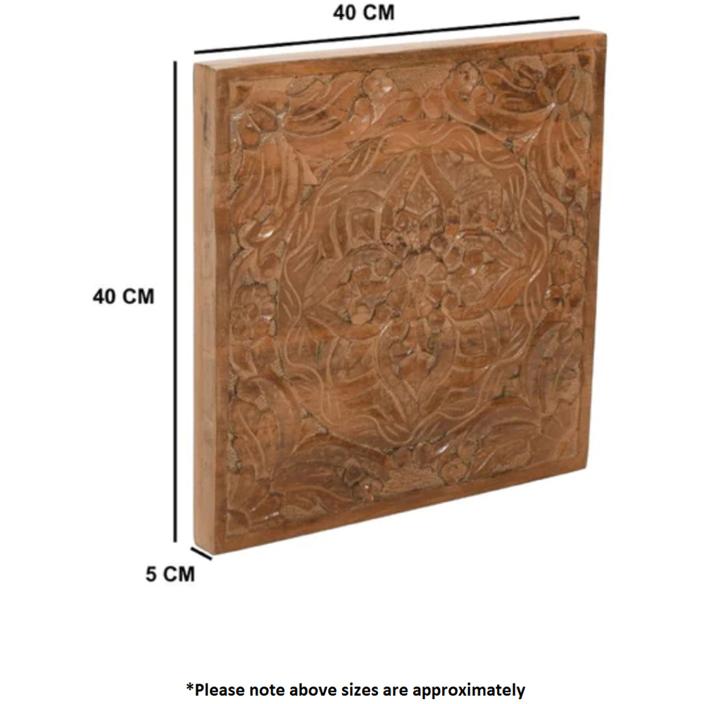 Brooklyn Adair Mango Wood Wall Art 40 x 40cm Image 4