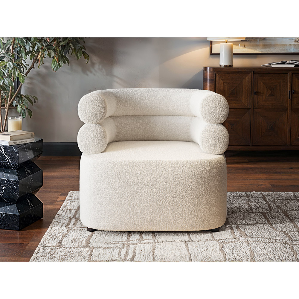 Solace+Co Tova Cream Boucle Accent Chair Image 4