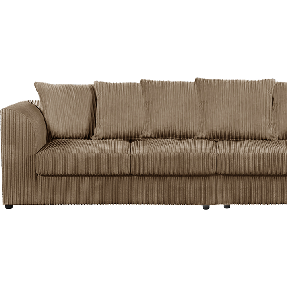 Luxor 4 Seater Coffee Jumbo Cord Scatter Back Sofa Image 3