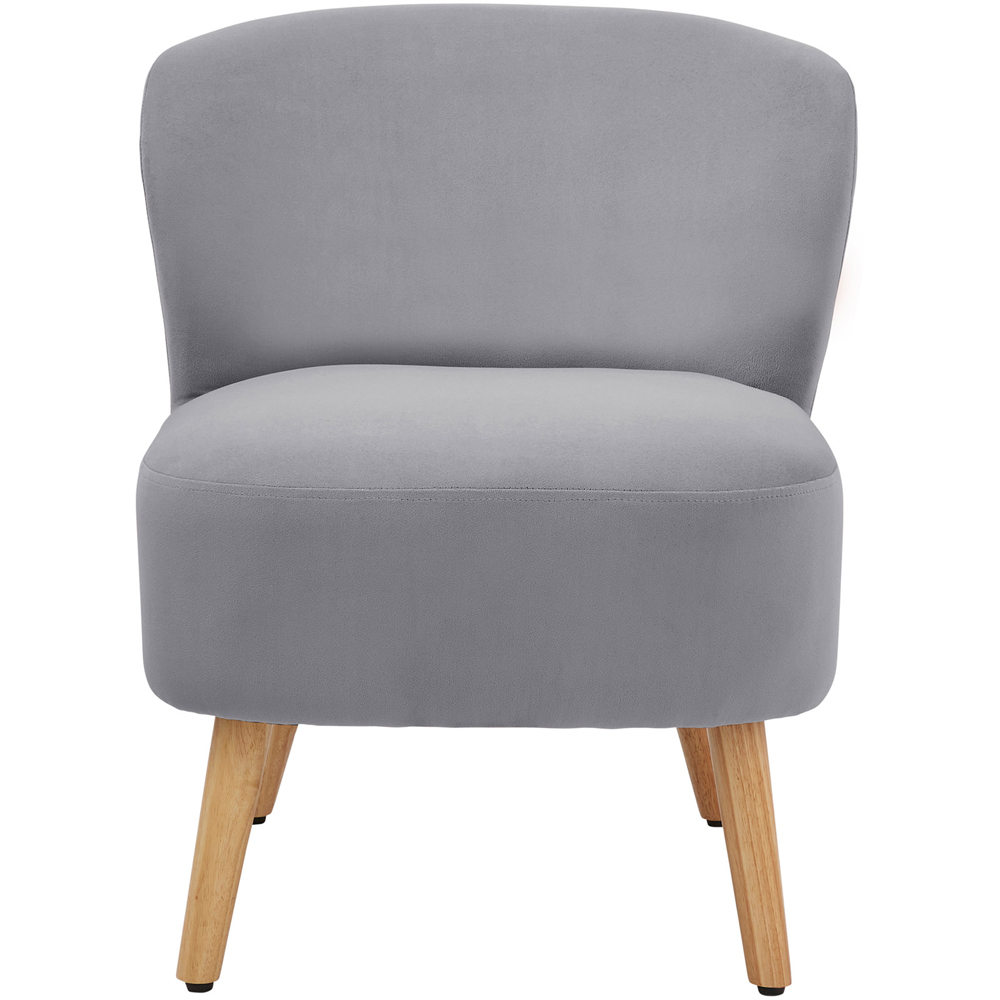 GFW Evie Grey Velvet Accent Chair Image 2