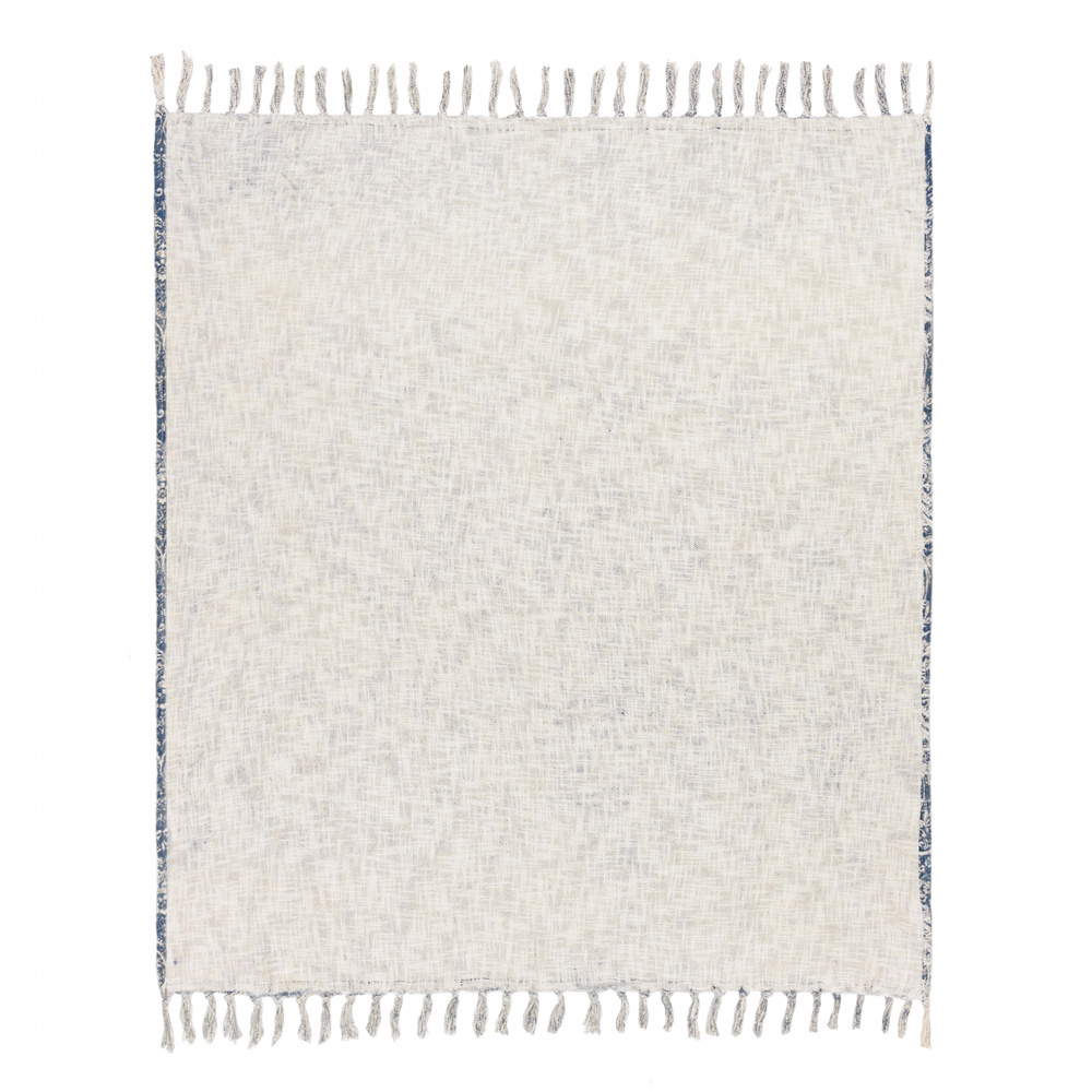 Paoletti Durelle Delph Blue Printed Throw Image 4