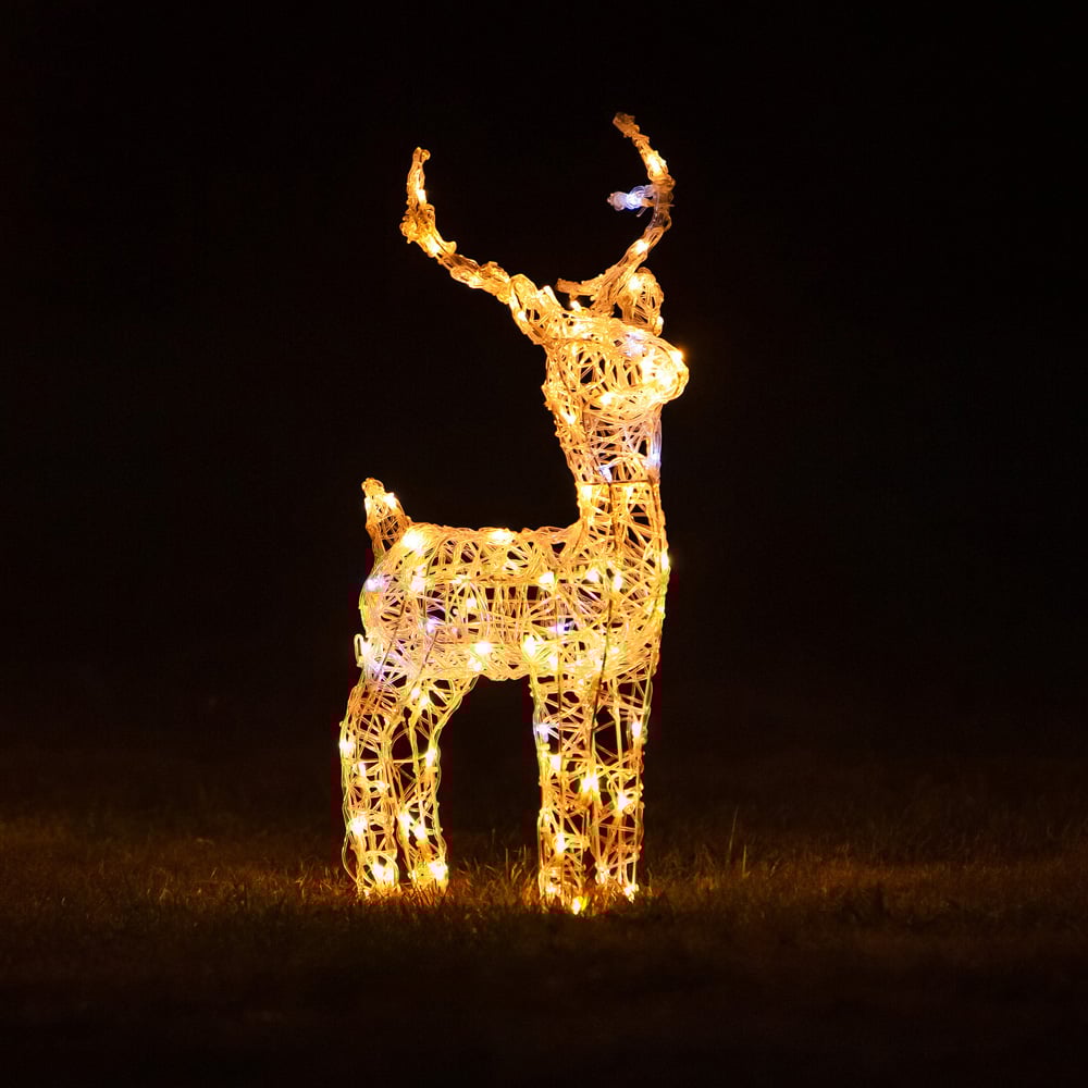 The Christmas Centre 90 LED Soft Acrylic Light-Up Small Stag Reindeer 60cm Image 9