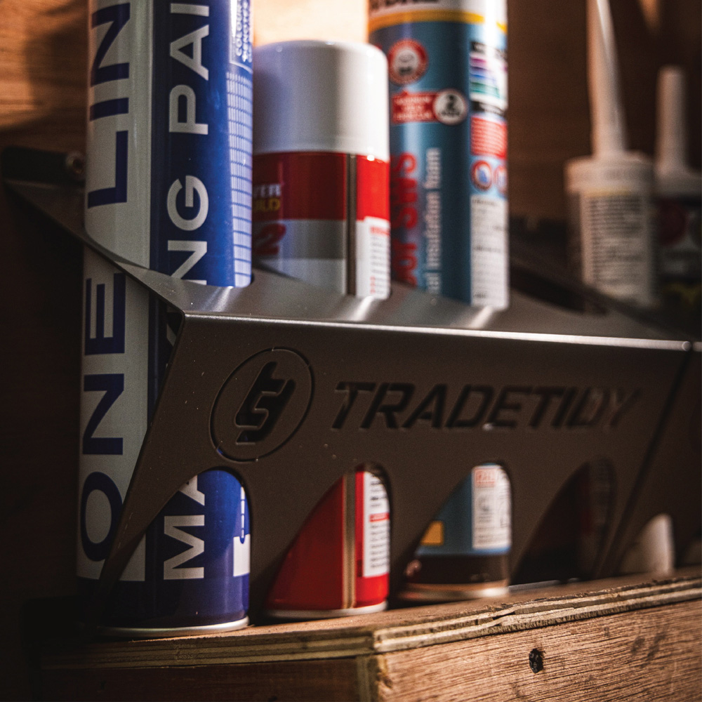 TradeTidy 3 Piece Black Silicone Tube Spray Can and Tub Wipes Holder Set Image 7