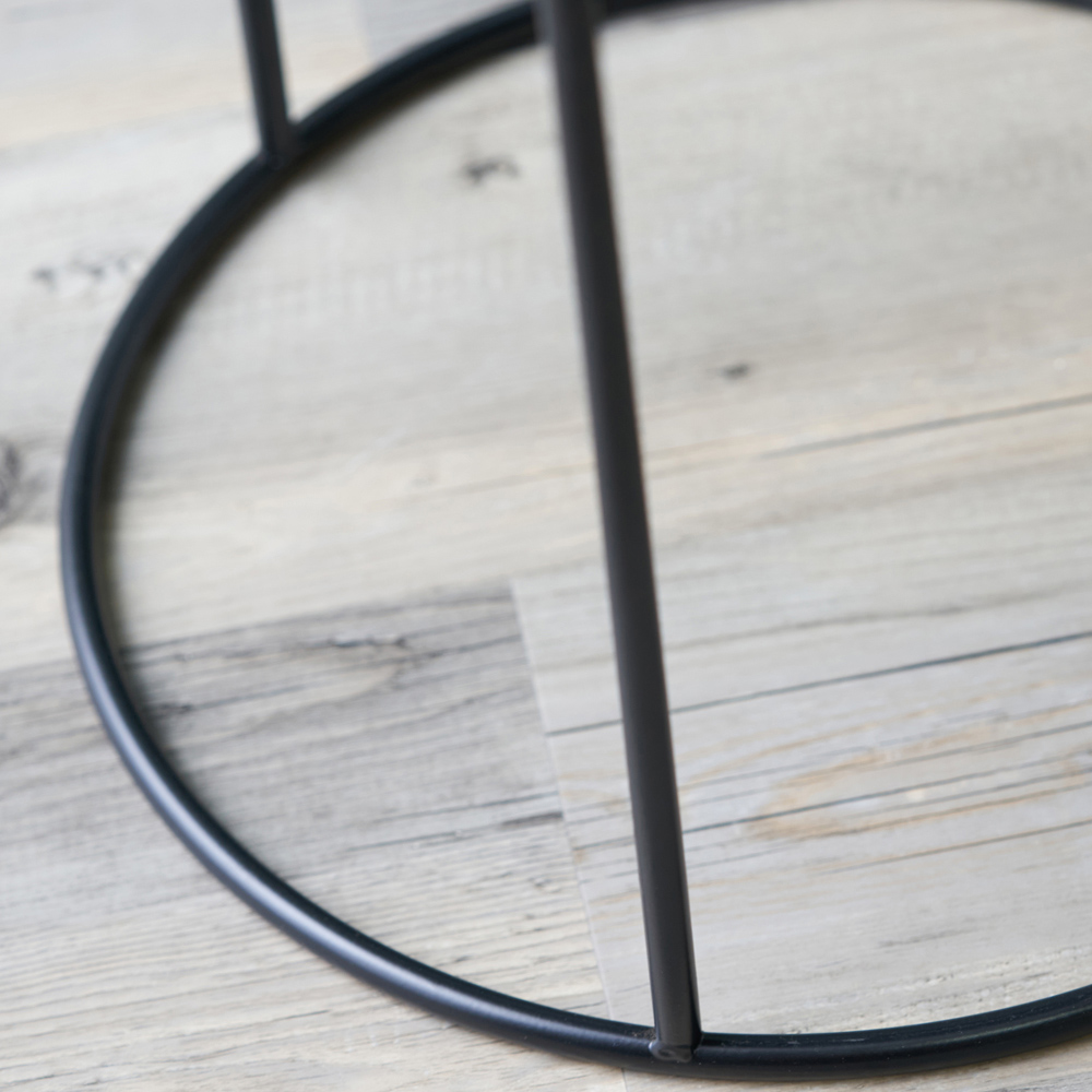 Pacific Lifestyle Hugo Tobacco Wood Veneer and Black Metal Storage Table Image 4