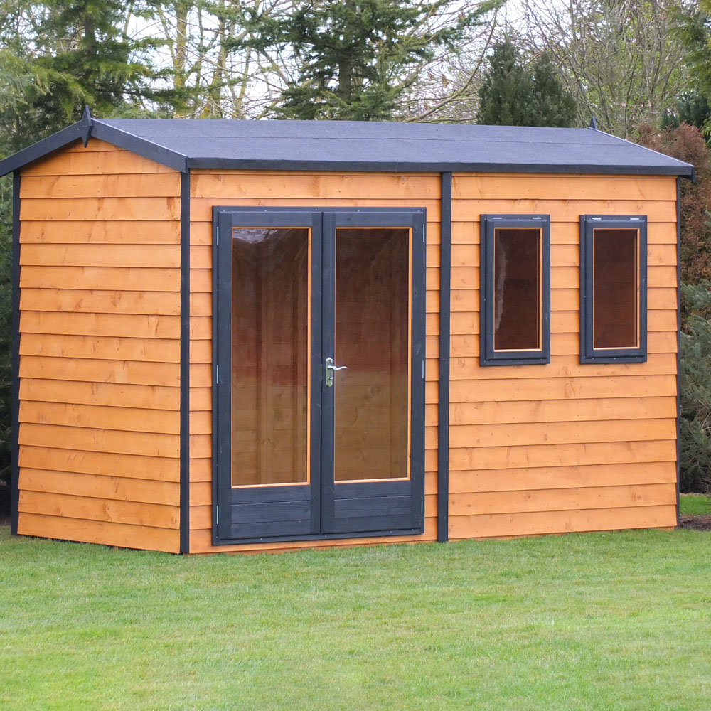 Shire 10 x 7ft Double Door Superlap Apex Garden Studio Image 2