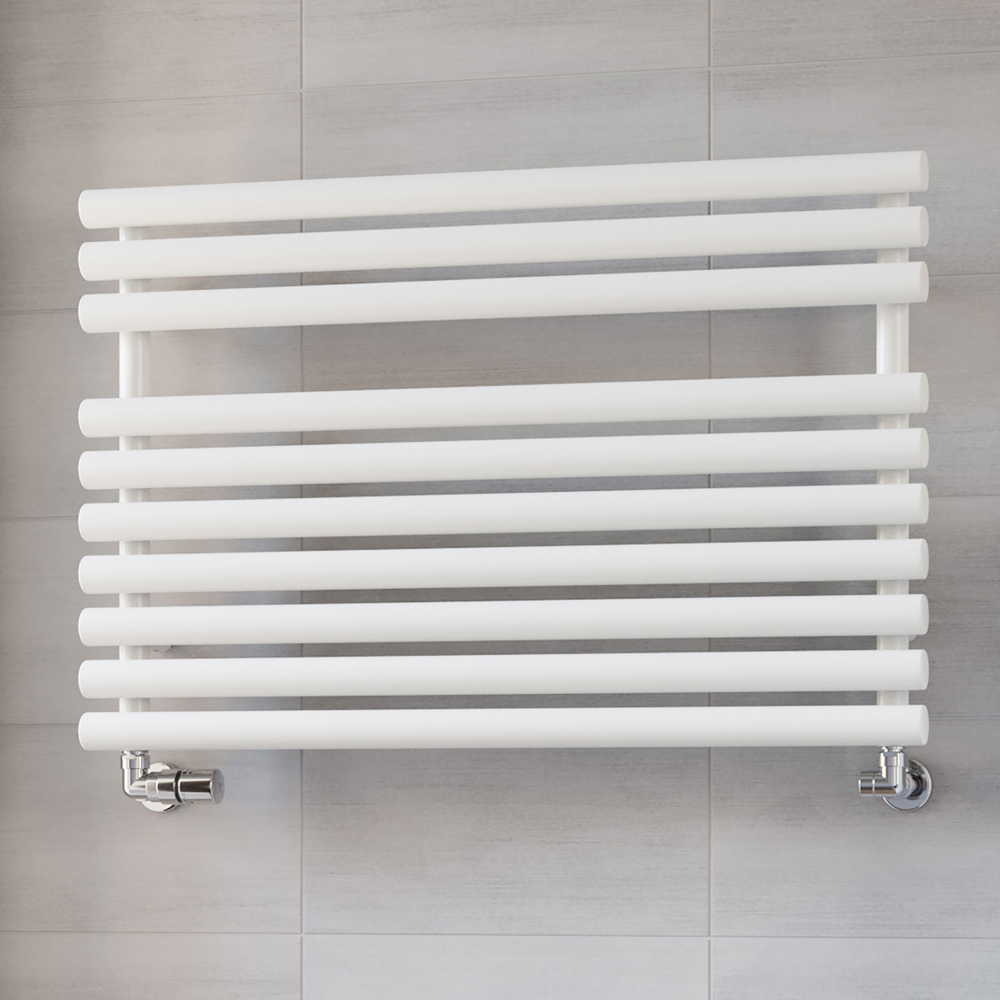 Terma Rolo Towel 2002BTU White Heated Towel Rail 590 x 900mm Image 2