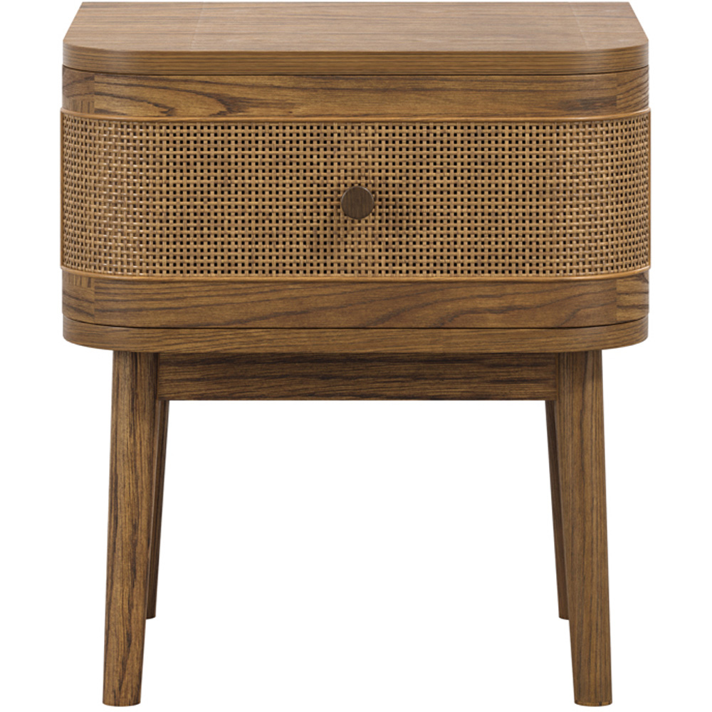 LPD Home Callie Smoked Single Drawer Bedside Cabinet Image 4