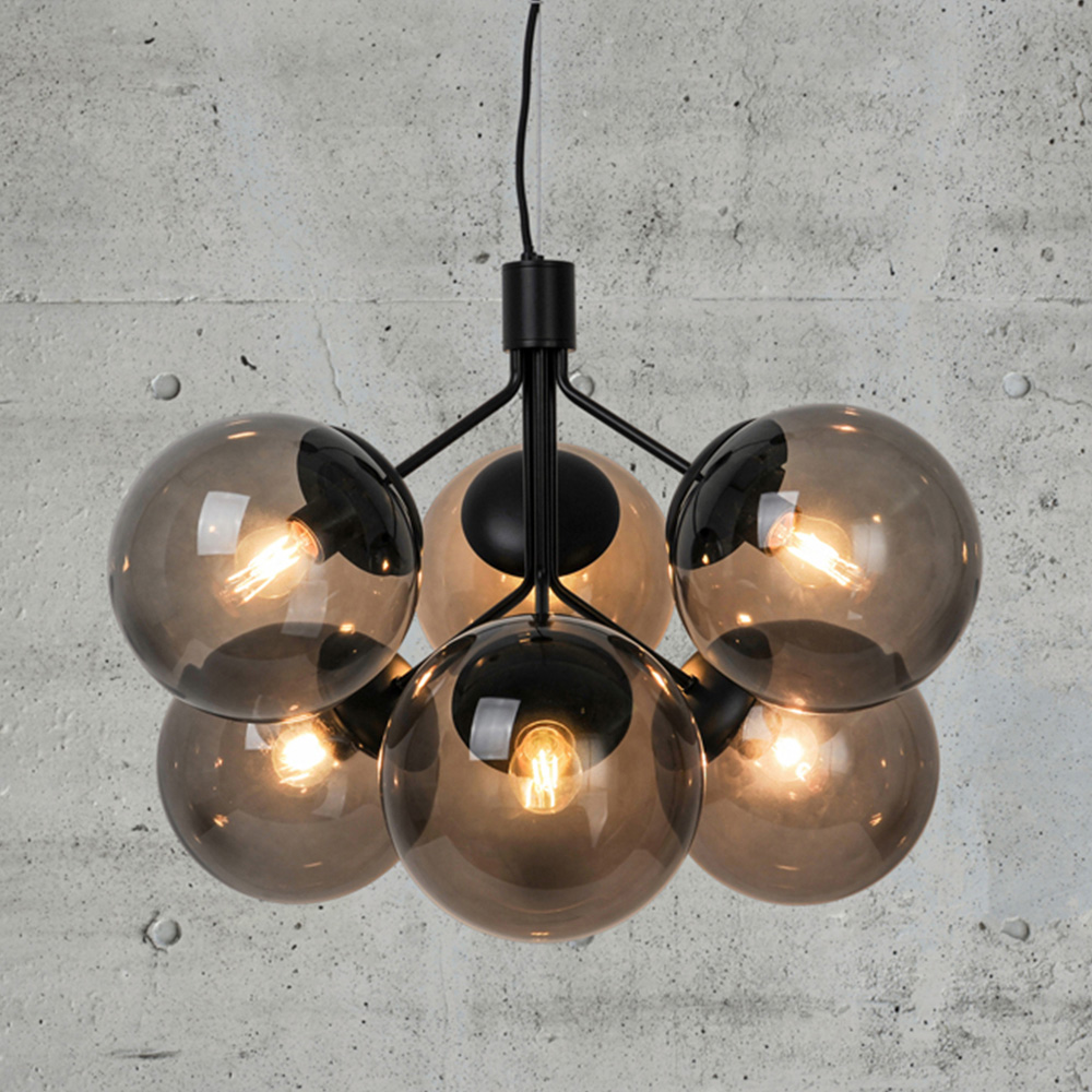 Nordlux Ivona 6 Spot Black Pendant Light Image 2