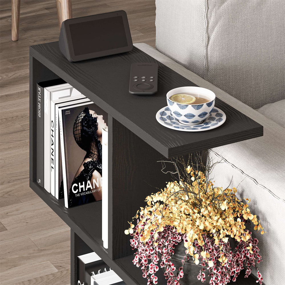 Decortie Homemania Black Wood Side End Table Image 3