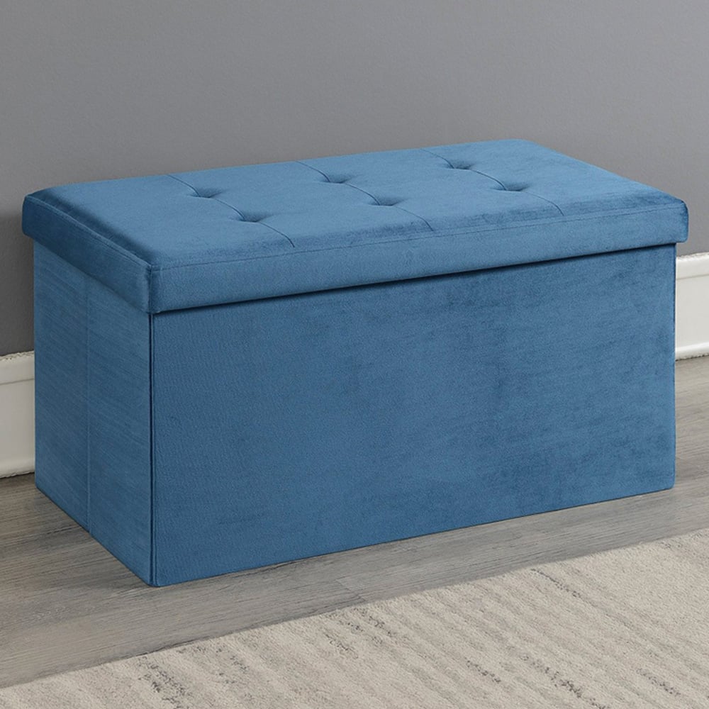 Brushed Velvet Trunk - Royal Blue Image 3