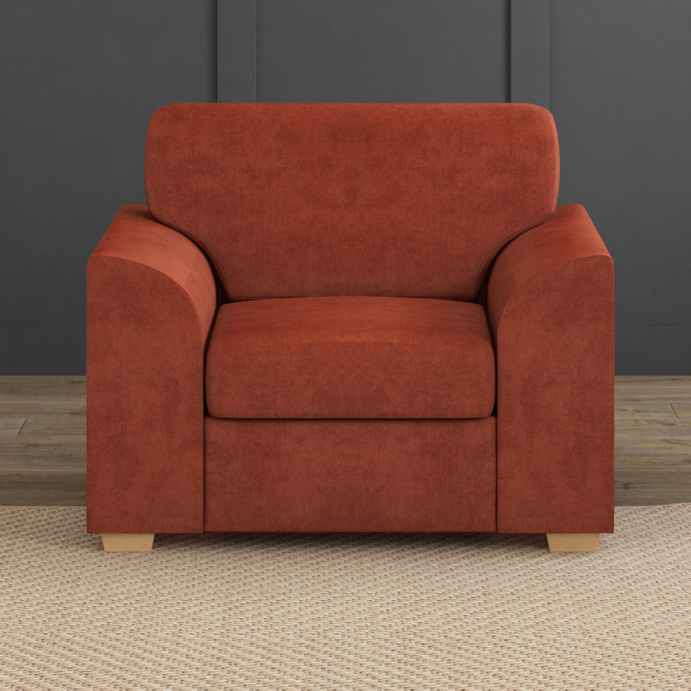 Modo Marmalade Plush Velvet Fixed Back Armchair Image 6