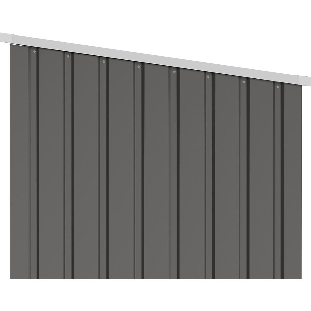 Living and Home 3 x 3ft Grey Metal Garden Storage Shed Image 5
