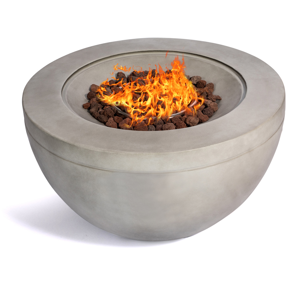 Centurion Tabiti Light Grey Lavish Patio Gas Fire Pit with Stone Finish Image 8
